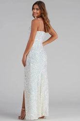 Formal One-Shoulder Sequin Dress